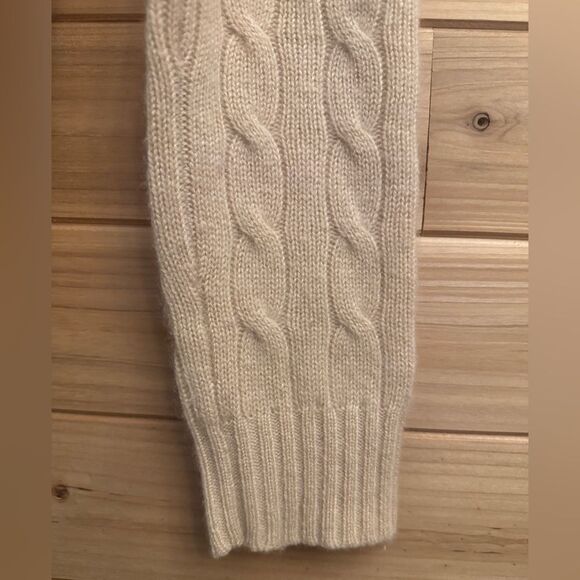 Vintage Ralph Lauren Black Label Size Medium Cashmere Cable Knit Wrap Sweater - Picture 11 of 15